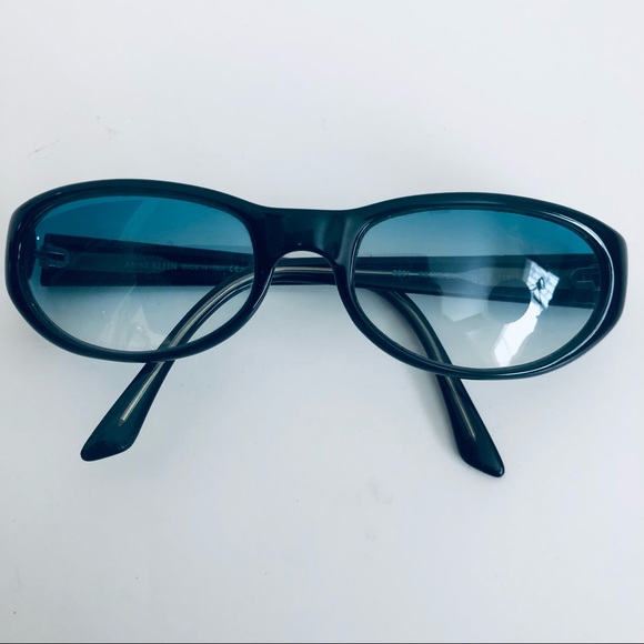 Anne Klein Teal Gradient Sunglasses Made In Italy - Picture 3 of 12